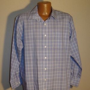 Men's Blue MEMBER'S MARK L/S Size 17-17 1/2